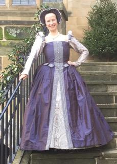 Kath Waters on staircase