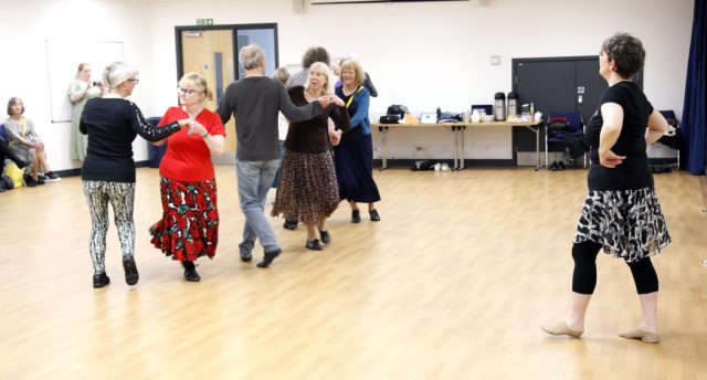 "Then turn both hands once around", in 'Adson's Saraband' from Playford's 1561, "The Dancing Master".