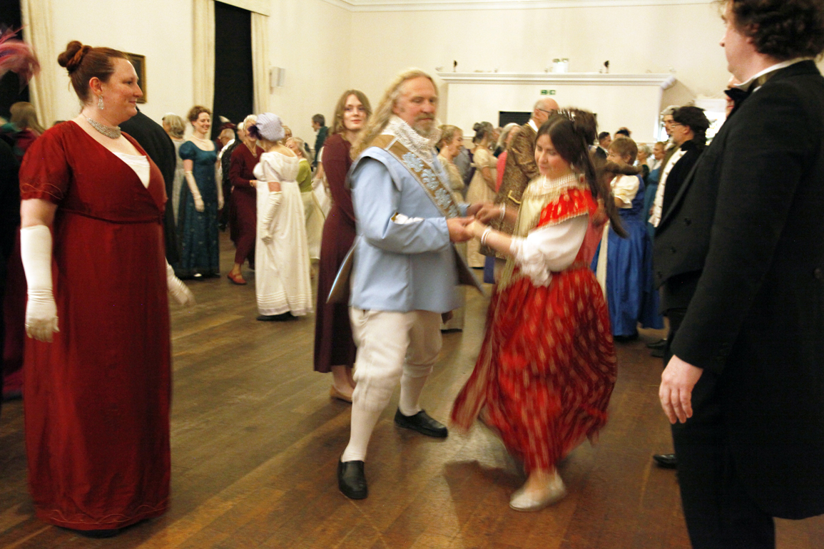 Take two hands and gallop up the set with your partner...Norwich Assembly Ball, 2025.