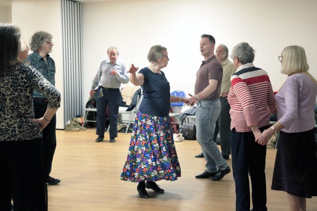 Sam Gosk demonstrates an Allemand move